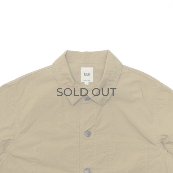 画像2: F.O.B FACTORY（エフオービーファクトリー）FRENCH SHIRT JACKET（フレンチシャツジャケット）"COTTON NYLON" / Khaki（カーキ） (2)
