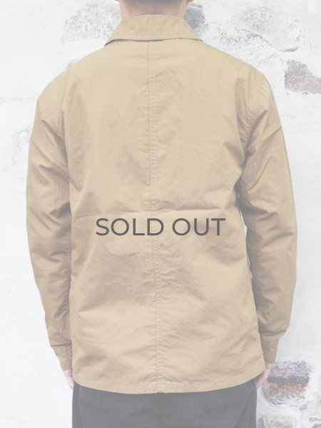 画像9: F.O.B FACTORY（エフオービーファクトリー）FRENCH SHIRT JACKET（フレンチシャツジャケット）"COTTON NYLON" / Khaki（カーキ） (9)
