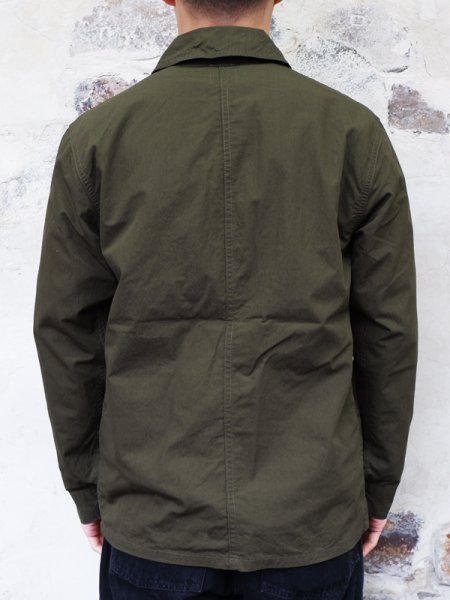 画像9: F.O.B FACTORY(エフオービーファクトリー)FRENCH SHIRT JACKET(フレンチシャツジャケット)"COTTON NYLON" / Olive(オリーブ) (9)