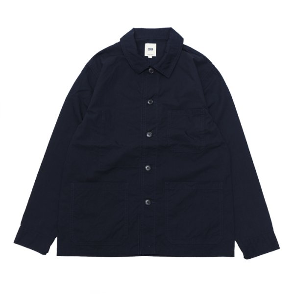 画像1: F.O.B FACTORY（エフオービーファクトリー）FRENCH SHIRT JACKET（フレンチシャツジャケット）COTTON NYLON/Navy（ネイビー） (1)