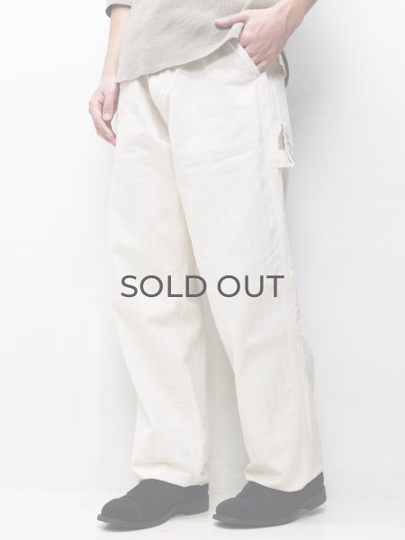 画像10: F.O.B FACTORY（エフオービーファクトリー）HBT PAINTER PANTS（HBTペインターパンツ）"Wavy Herringbone" / Ecru（エクリュ）【裾上げ無料】 (10)