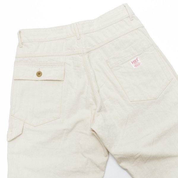 画像4: F.O.B FACTORY（エフオービーファクトリー）HBT PAINTER PANTS（HBTペインターパンツ）"Wavy Herringbone" / Ecru（エクリュ）【裾上げ無料】 (4)