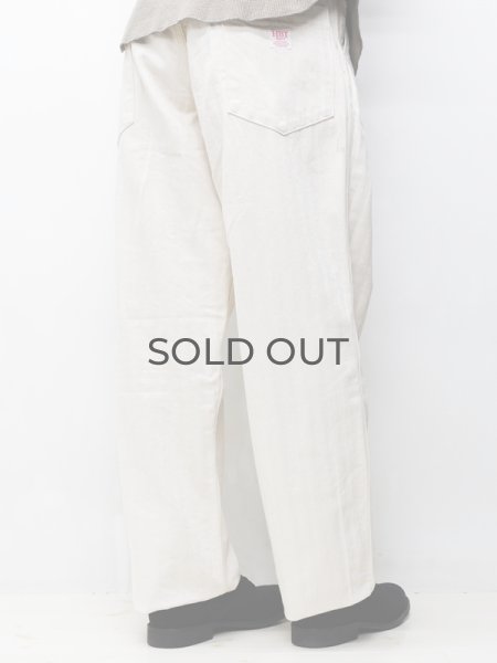 画像12: F.O.B FACTORY（エフオービーファクトリー）HBT PAINTER PANTS（HBTペインターパンツ）"Wavy Herringbone" / Ecru（エクリュ）【裾上げ無料】 (12)