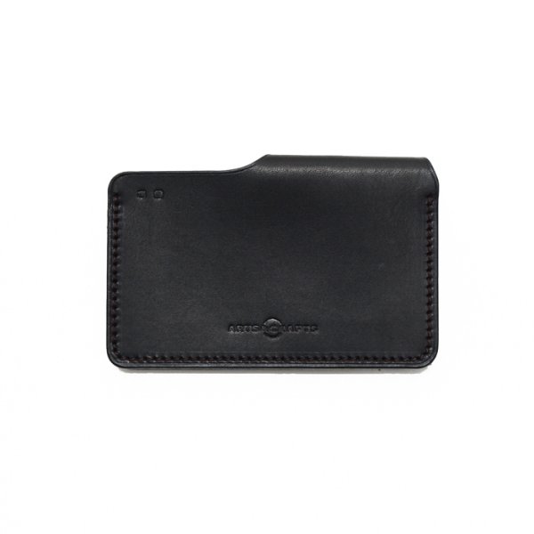 画像2: ARTS&CRAFTS(アーツアンドクラフツ)CARD CASE"W"(カードケースW)ELBAMATT ACC/Black(ブラック) (2)