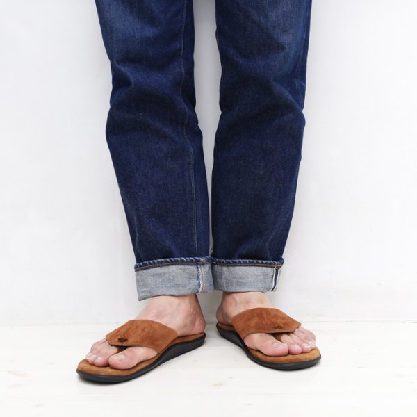 画像7: ＜40％OFF＞ISLAND SLIPPER（アイランドスリッパ）PBS201BHR (ブルハイドスエードレザーサンダル）"Suede" / Peanut×Tobacco（ピーナッツ×タバコ）※US:7.0のみ (7)