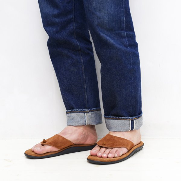 画像8: ＜40％OFF＞ISLAND SLIPPER（アイランドスリッパ）PBS201BHR (ブルハイドスエードレザーサンダル）"Suede" / Peanut×Tobacco（ピーナッツ×タバコ）※US:7.0のみ (8)
