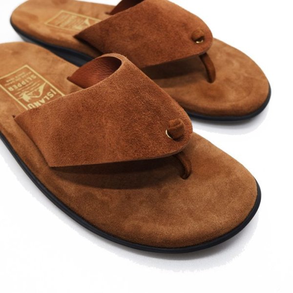 画像6: ＜40％OFF＞ISLAND SLIPPER（アイランドスリッパ）PBS201BHR (ブルハイドスエードレザーサンダル）"Suede" / Peanut×Tobacco（ピーナッツ×タバコ）※US:7.0のみ (6)