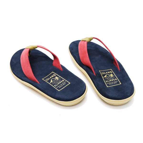 画像5: ISLAND SLIPPER(アイランドスリッパ)PT203 (スエードレザートングサンダル) "Suede" / Fuchsia×Olive×Navy(フーシャ×オリーブ×ネイビー) (5)