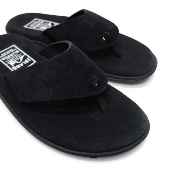 画像6: ＜40％OFF＞ISLAND SLIPPER（アイランドスリッパ）PBS201BHR (ブルハイドスエードレザーサンダル) "Suede" / Black×Black（ブラック×ブラック）※US:7.0（約25cm）のみ (6)