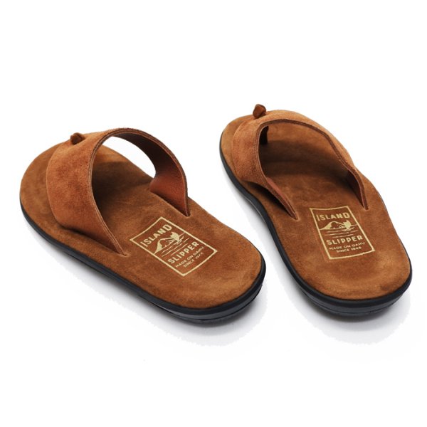 画像5: ＜40％OFF＞ISLAND SLIPPER（アイランドスリッパ）PBS201BHR (ブルハイドスエードレザーサンダル）"Suede" / Peanut×Tobacco（ピーナッツ×タバコ）※US:7.0のみ (5)