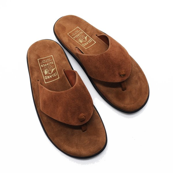 画像3: ＜40％OFF＞ISLAND SLIPPER（アイランドスリッパ）PBS201BHR (ブルハイドスエードレザーサンダル）"Suede" / Peanut×Tobacco（ピーナッツ×タバコ）※US:7.0のみ (3)