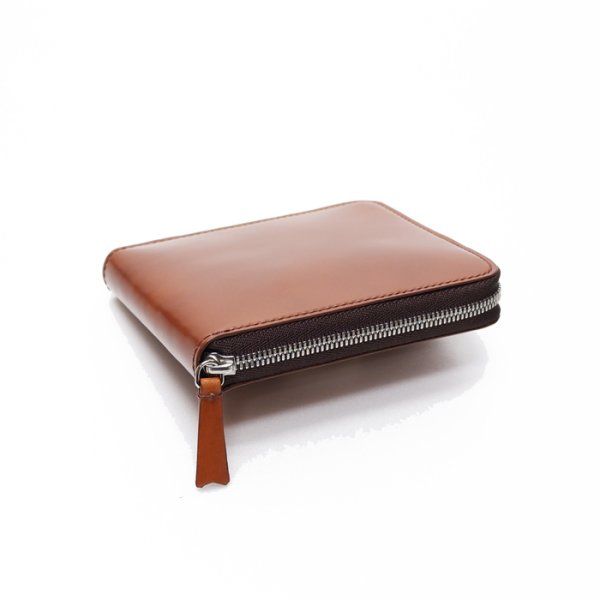 画像2: ARTS&CRAFTS(アーツアンドクラフツ)ROUND ZIP BILLFOLD WALLET(ラウンドジップビルフォールドウォレット)CORDOVAN ACC/Whisky(ウイスキー) (2)