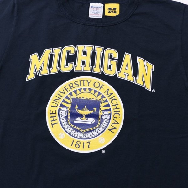 画像4: Champion（チャンピオン）T1011 US Print T-Shirt"MICHIGAN・Made in USA" / Navy（ネイビー）※Sサイズのみ (4)