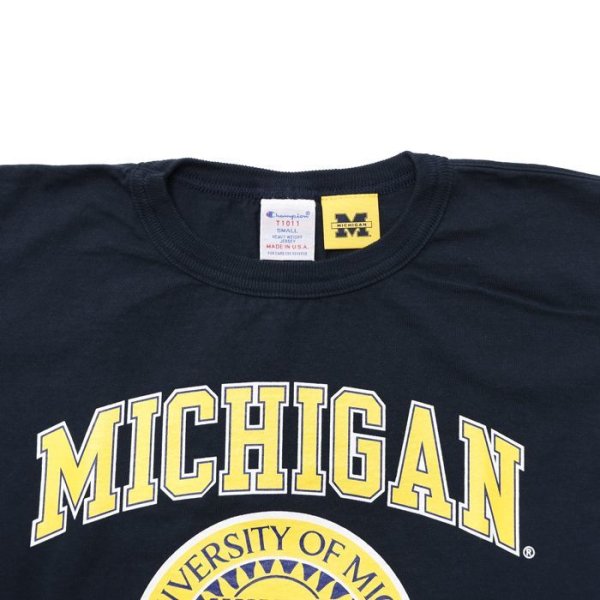 画像3: Champion（チャンピオン）T1011 US Print T-Shirt"MICHIGAN・Made in USA" / Navy（ネイビー）※Sサイズのみ (3)