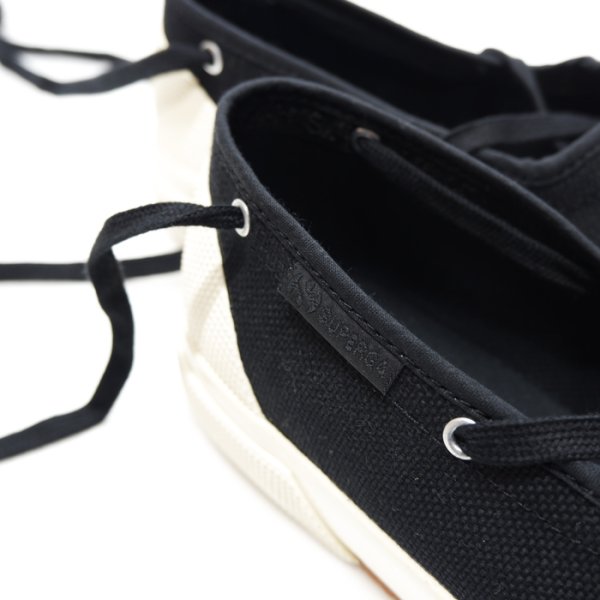 画像8: 『OUTLET』KAPTAIN SUNSHINE（スペルガ×キャプテンサンシャイン）Mariner Slip-on（マリナースリッポン）"Made by SUPERGA" / Black（ブラック） (8)