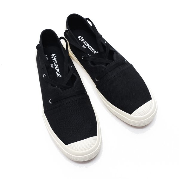 画像3: 『OUTLET』KAPTAIN SUNSHINE（スペルガ×キャプテンサンシャイン）Mariner Slip-on（マリナースリッポン）"Made by SUPERGA" / Black（ブラック） (3)