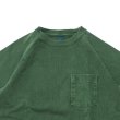 画像3: Good On（グッドオン）Short Sleeve Heavy Raglan Pocket Tee（ショートスリーブヘビーラグランポケットTシャツ）"Pigment Dye"/Dk.Green（ダークグリーン） (3)