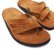 画像6: ISLAND SLIPPER（アイランドスリッパ）KBBH403S（スリーストラップブルハイドスエードレザーサンダル）”Suede" / Peanut×Tobacco（ピーナッツ×タバコ） (6)