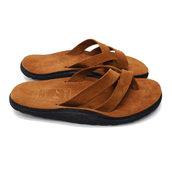 画像4: ＜40%OFF＞ISLAND SLIPPER（アイランドスリッパ）KBBH403S（スリーストラップブルハイドスエードレザーサンダル）”Suede" / Peanut×Tobacco（ピーナッツ×タバコ）※US:7.0（約25.0cm）のみ (4)