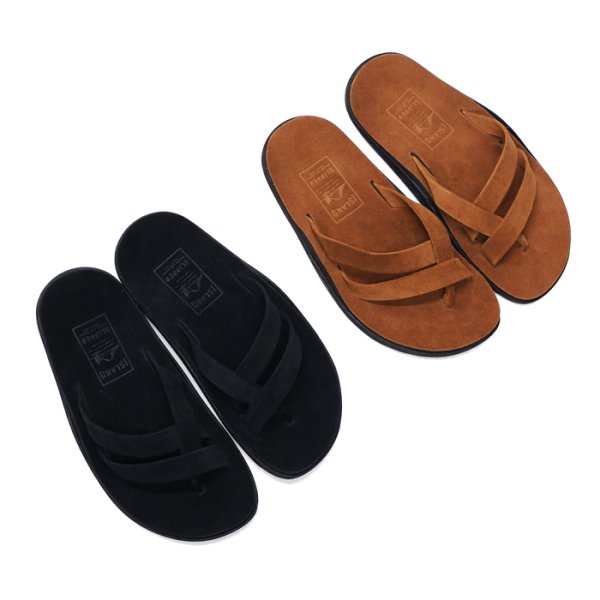 画像7: ＜40%OFF＞ISLAND SLIPPER（アイランドスリッパ）KBBH403S（スリーストラップブルハイドスエードレザーサンダル）”Suede" / Peanut×Tobacco（ピーナッツ×タバコ）※US:7.0（約25.0cm）のみ (7)