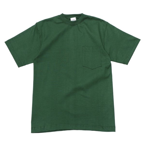 画像1: CAMBER（キャンバー）Max Weight Crew Neck Pocket Tee（マックスウエイトクルーネックポケット付Tシャツ）8oz/Dark Green（ダークグリーン） (1)
