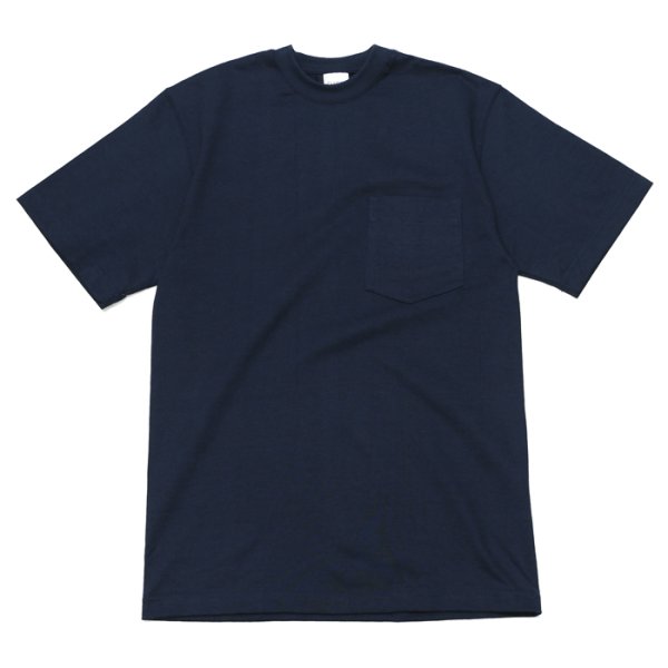 画像1: CAMBER（キャンバー）Max Weight Crew Neck Pocket Tee（マックスウエイトクルーネックポケット付Tシャツ）8oz/Navy（ネイビー） (1)