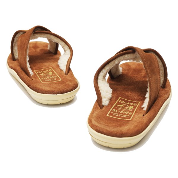 画像5: ＜40%OFF＞ISLAND SLIPPER（アイランドスリッパ）PT223MOU (スエードレザーサンダル+ムート) "Suede+Mouton" / Peanut（ピーナッツ） (5)