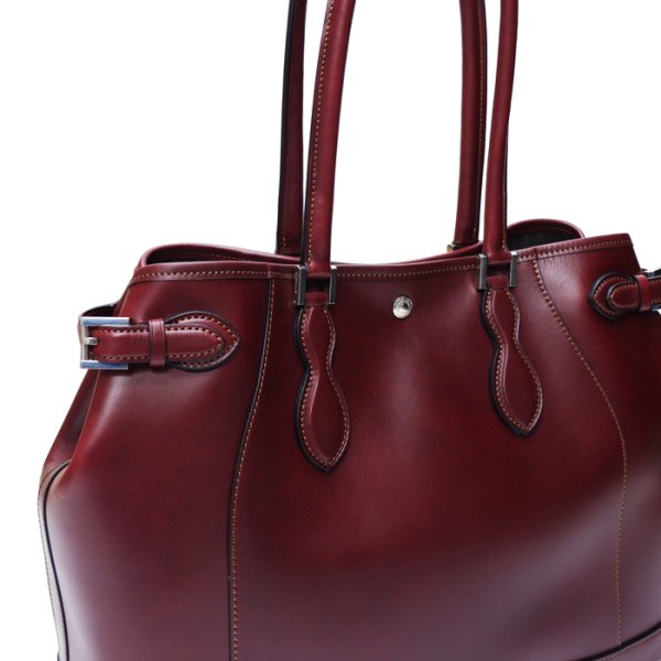 画像4: WILD SWANS(ワイルドスワンズ)Drucker(ドラッカー)トートバッグ"イングリッシュブライドル"/Burgundy(バーガンディ) (4)