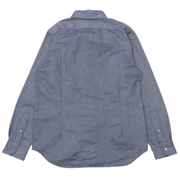 画像2: Nigel Cabourn（ナイジェル・ケーボン）BRITISH OFFICER'S SHIRT（ブリティッシュオフィサーズシャツ）"VINTAGE OXFORD" / Navy（ネイビー） (2)