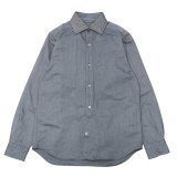 Nigel Cabourn（ナイジェル・ケーボン）BRITISH OFFICER'S SHIRT（ブリティッシュオフィサーズシャツ）"VINTAGE OXFORD" / Navy（ネイビー）