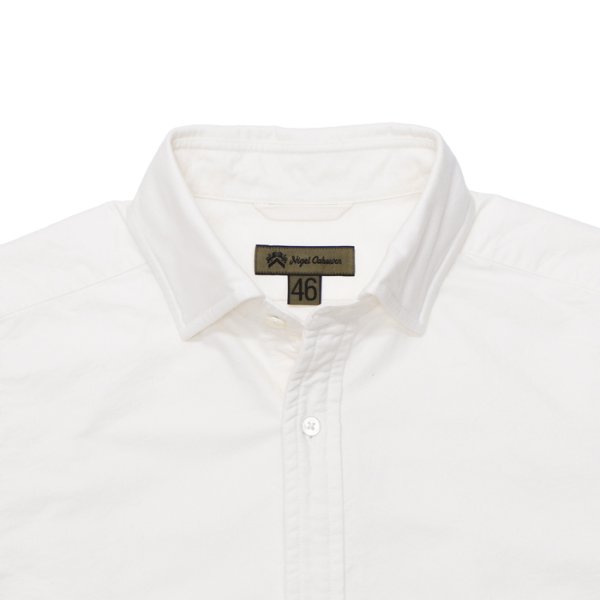 画像3: Nigel Cabourn（ナイジェル・ケーボン）BRITISH OFFICER'S SHIRT（ブリティッシュオフィサーズシャツ）”VINTAGE OXFORD" / Off White（オフホワイト） (3)