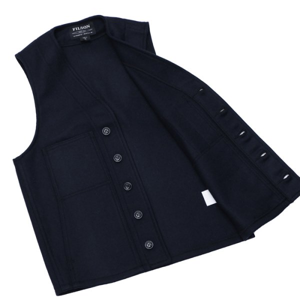 画像6: FILSON(フィルソン)MACKINAW WOOL VEST(マッキーノウールベスト)/ Navy(ネイビー) (6)