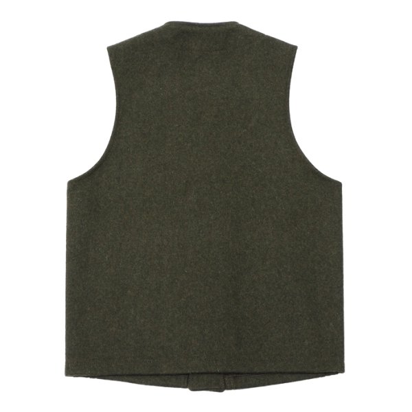 画像2: FILSON(フィルソン)MACKINAW WOOL VEST(マッキーノウールベスト)/ DARK GREEN(ダークグリーン) (2)