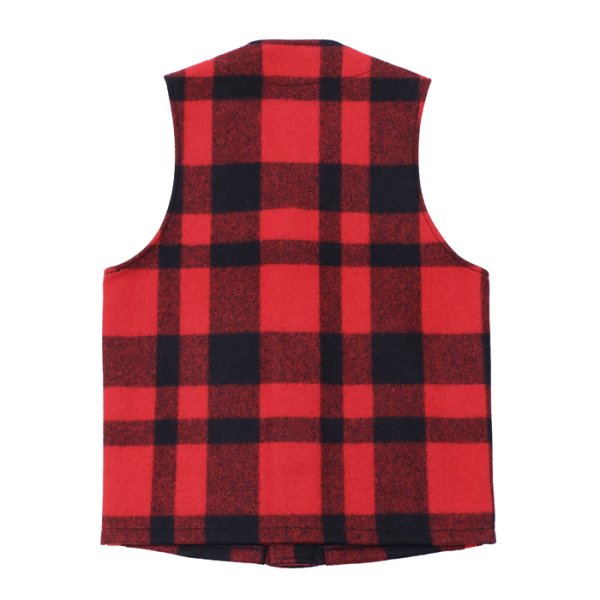 画像2: FILSON(フィルソン)MACKINAW WOOL VEST(マッキーノウールベスト)/ Red×Black(レッド×ブラック) (2)