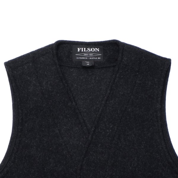 画像3: FILSON(フィルソン)MACKINAW WOOL VEST(マッキーノウールベスト)/ Charcoal(チャコールグレー) (3)