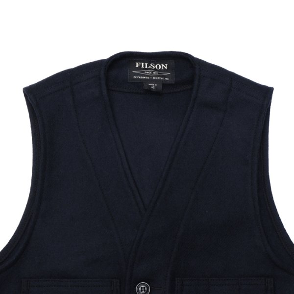 画像3: FILSON(フィルソン)MACKINAW WOOL VEST(マッキーノウールベスト)/ Navy(ネイビー) (3)