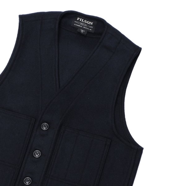 画像4: FILSON(フィルソン)MACKINAW WOOL VEST(マッキーノウールベスト)/ Navy(ネイビー) (4)