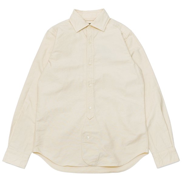 画像1: Nigel Cabourn（ナイジェル・ケーボン）BRITISH OFFICER'S SHIRT（ブリティッシュオフィサーズシャツ）VINTAGE OXFORD/Ivory（アイボリー） (1)