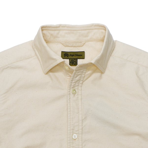 画像3: Nigel Cabourn(ナイジェル・ケーボン)BRITISH OFFICER'S SHIRT(ブリティッシュオフィサーズシャツ)”VINTAGE OXFORD” / Ivory(アイボリー) (3)
