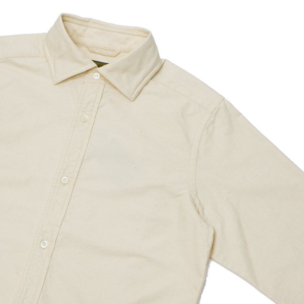 画像4: Nigel Cabourn(ナイジェル・ケーボン)BRITISH OFFICER'S SHIRT(ブリティッシュオフィサーズシャツ)”VINTAGE OXFORD” / Ivory(アイボリー) (4)