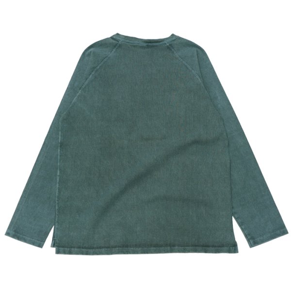 画像2: Good On（グッドオン）Long Sleeve Heavy Raglan Pocket Tee（ロングスリーブヘビーラグランポケットTシャツ）"Pigment Dye" / Slate（スレート） (2)