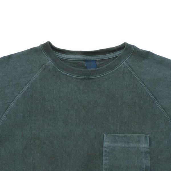 画像3: Good On（グッドオン）Long Sleeve Heavy Raglan Pocket Tee（ロングスリーブヘビーラグランポケットTシャツ）"Pigment Dye" / Slate（スレート） (3)