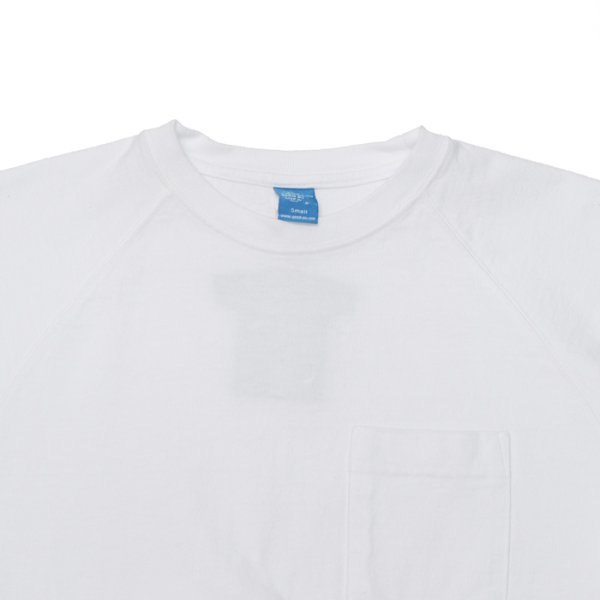 画像3: Good On（グッドオン）Long Sleeve Heavy Raglan Pocket Tee（ロングスリーブヘビーラグランポケットTシャツ）"Washed" / White（ホワイト） (3)