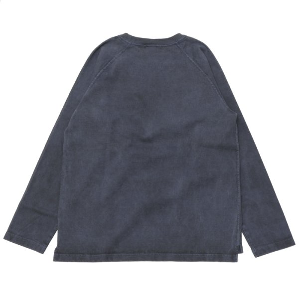 画像2: Good On(グッドオン)Long Sleeve Heavy Raglan Pocket Tee(ロングスリーブヘビーラグランポケットTシャツ)"Pigment Dye" / Navy(ネイビー) (2)