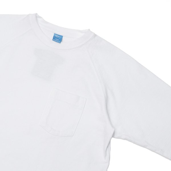 画像4: Good On（グッドオン）Long Sleeve Heavy Raglan Pocket Tee（ロングスリーブヘビーラグランポケットTシャツ）"Washed" / White（ホワイト） (4)