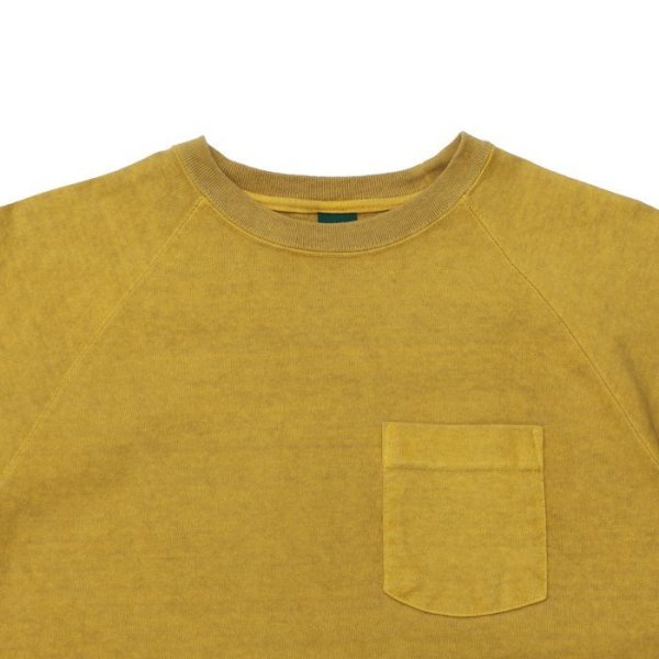 画像3: Good On(グッドオン)Long Sleeve Heavy Raglan Pocket Tee(ロングスリーブヘビーラグランポケットTシャツ)"Pigment Dye" / Banana(バナナ) (3)