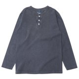 Good On（グッドオン）Long Sleeve Henley Neck Tee（ロングスリーブヘンリーネックTシャツ）"Pigment Dye" / Navy（ネイビー）