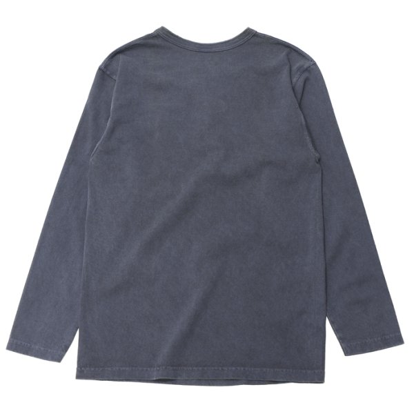 画像2: Good On(グッドオン)Long Sleeve Henley Neck Tee(ロングスリーブヘンリーネックTシャツ)"Pigment Dye" / Navy(ネイビー) (2)