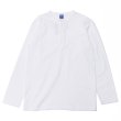 画像1: Good On（グッドオン）Long Sleeve Henley Neck Tee（ロングスリーブヘンリーネックTシャツ）"Washed"/White（ホワイト） (1)