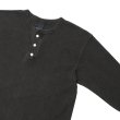 画像4: Good On（グッドオン）Long Sleeve Henley Neck Tee（ロングスリーブヘンリーネックTシャツ）"Pigment Dye"/Black（ブラック） (4)